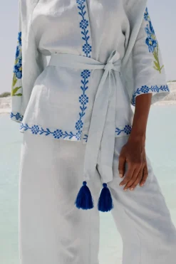 Blue Linen Set