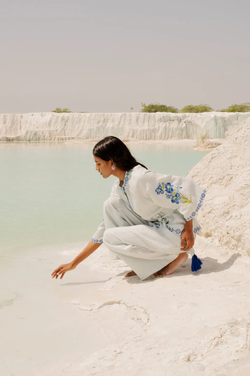 Blue Linen Set