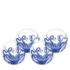 Blue Lucy Canape Plates Boxed, Set of 4