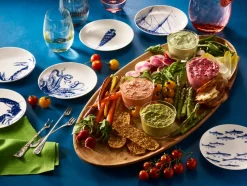 Blue Lucy Canape Plates Boxed, Set of 4
