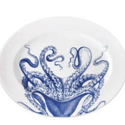 Blue Lucy Large Oval Rimmed Platter
