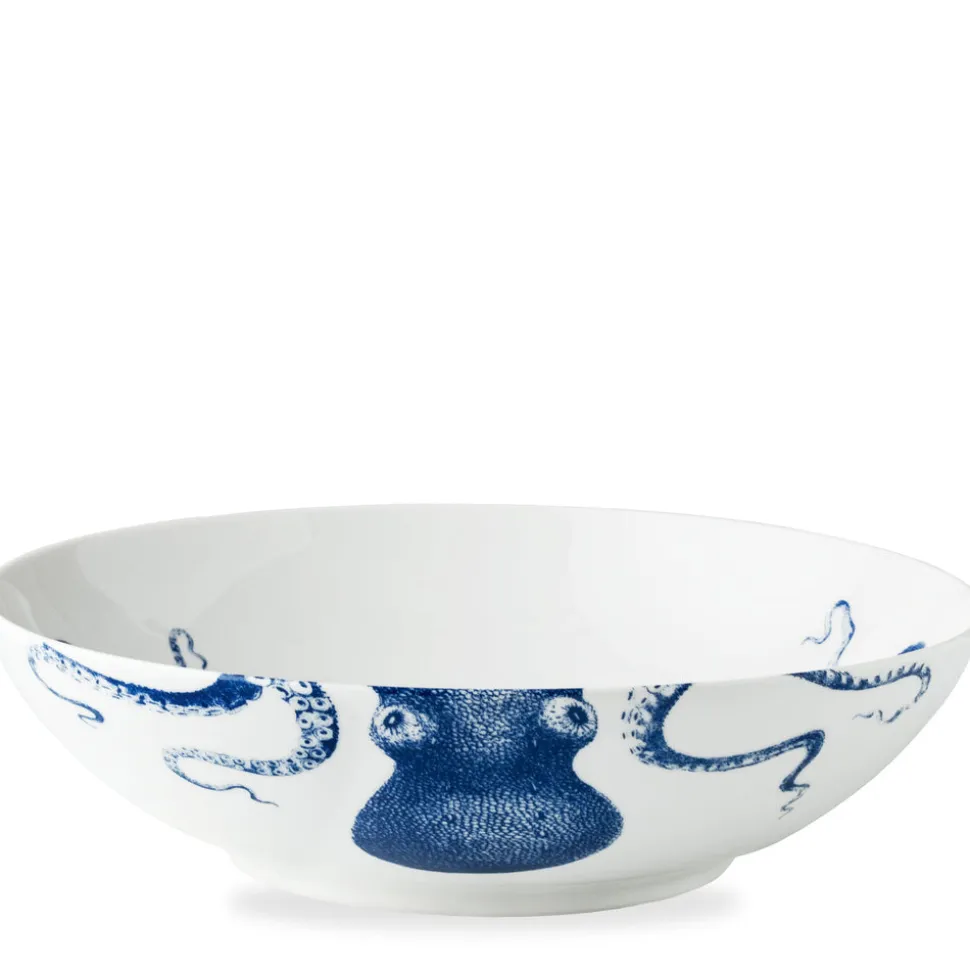 Blue Lucy Wide Serving Bowl