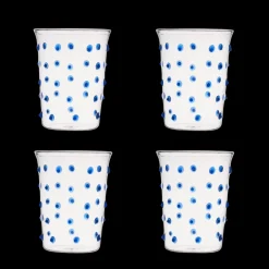 Blue Pom Tumbler, Set of 4