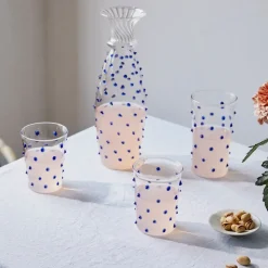 Blue Pom Tumbler, Set of 4
