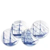 Blue Rigging Canapé Plates Boxed, Set of 4
