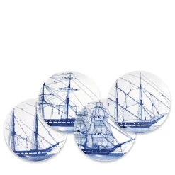 Blue Rigging Canapé Plates Boxed, Set of 4