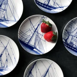 Blue Rigging Canapé Plates Boxed, Set of 4