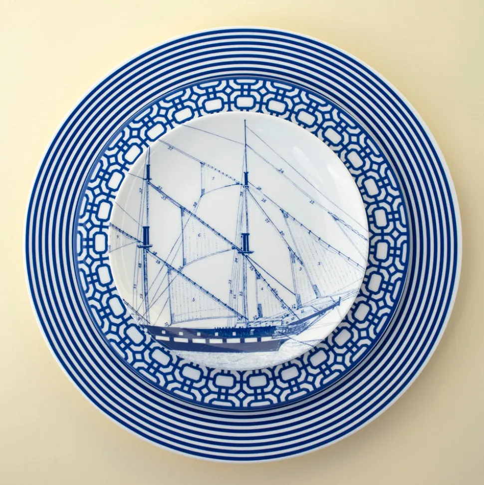 Blue Rigging Canapé Plates Boxed, Set of 4