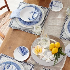 Blue Rigging Canapé Plates Boxed, Set of 4
