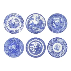 Blue Room Assorted Georgian Plates, Set of 6