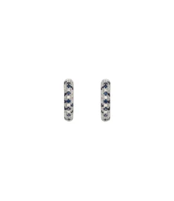 Blue Speckled Hoop Earrings