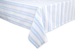 Blue Stripe Cotton Tablecloth