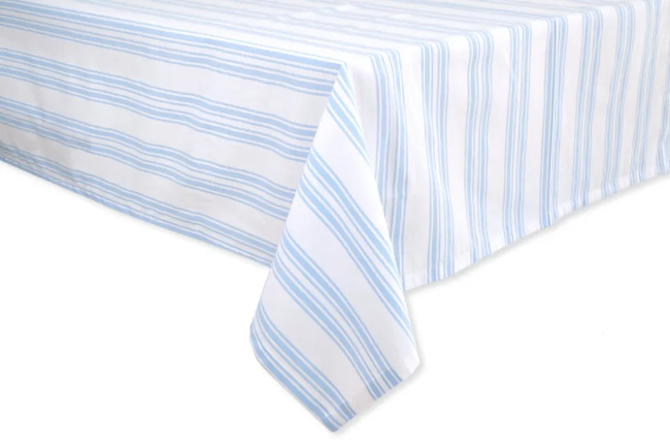 Blue Stripe Cotton Tablecloth