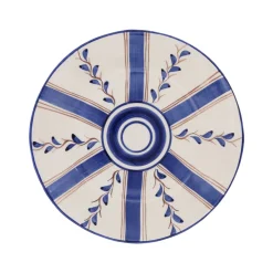 Blue Stripe Dessert Plate
