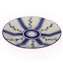 Blue Stripe Dessert Plate