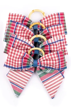 Blush Provence Plaid Napkin Rings in Pink, Set of 4