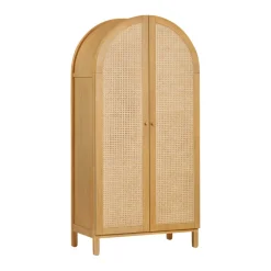 Bondi Cane Assembled Armoire in Honey