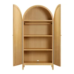 Bondi Cane Assembled Armoire in Honey