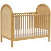 Bondi Cane 3-in-1 Convertible Crib with Toddler Bed Conversion Kit in Honey with Natural Cane