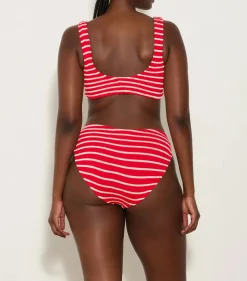 Bonnie Bikini in Red/White Stripe