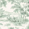 Boråstapeter Countryside Morning Wallpaper in Green