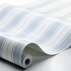 Boråstapeter Hamnskär Stripe Wallpaper in Blue