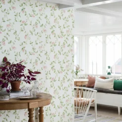 Boråstapeter Honeysuckle Wallpaper in Ivory