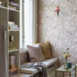Boråstapeter Paradise Birds Wallpaper in Blush