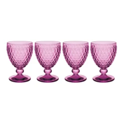 Boston Berry Water Goblet in Berry, Set of 4