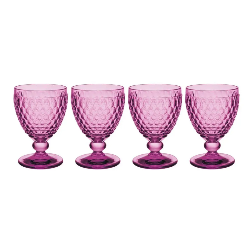 Boston Berry Water Goblet in Berry, Set of 4