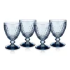 Boston Colored Red Wine in Blue, Set of 4