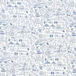 Boston Zip Baby Onesie in Sailor Blue