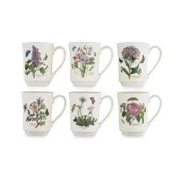 Botanic Garden Flared Tankard Mugs, Set of 6