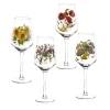 Botanic Garden Wine Glasses, Set of 4
