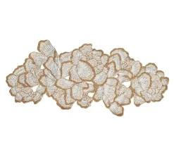 Botanica Table Runner in White, Gold, & Silver