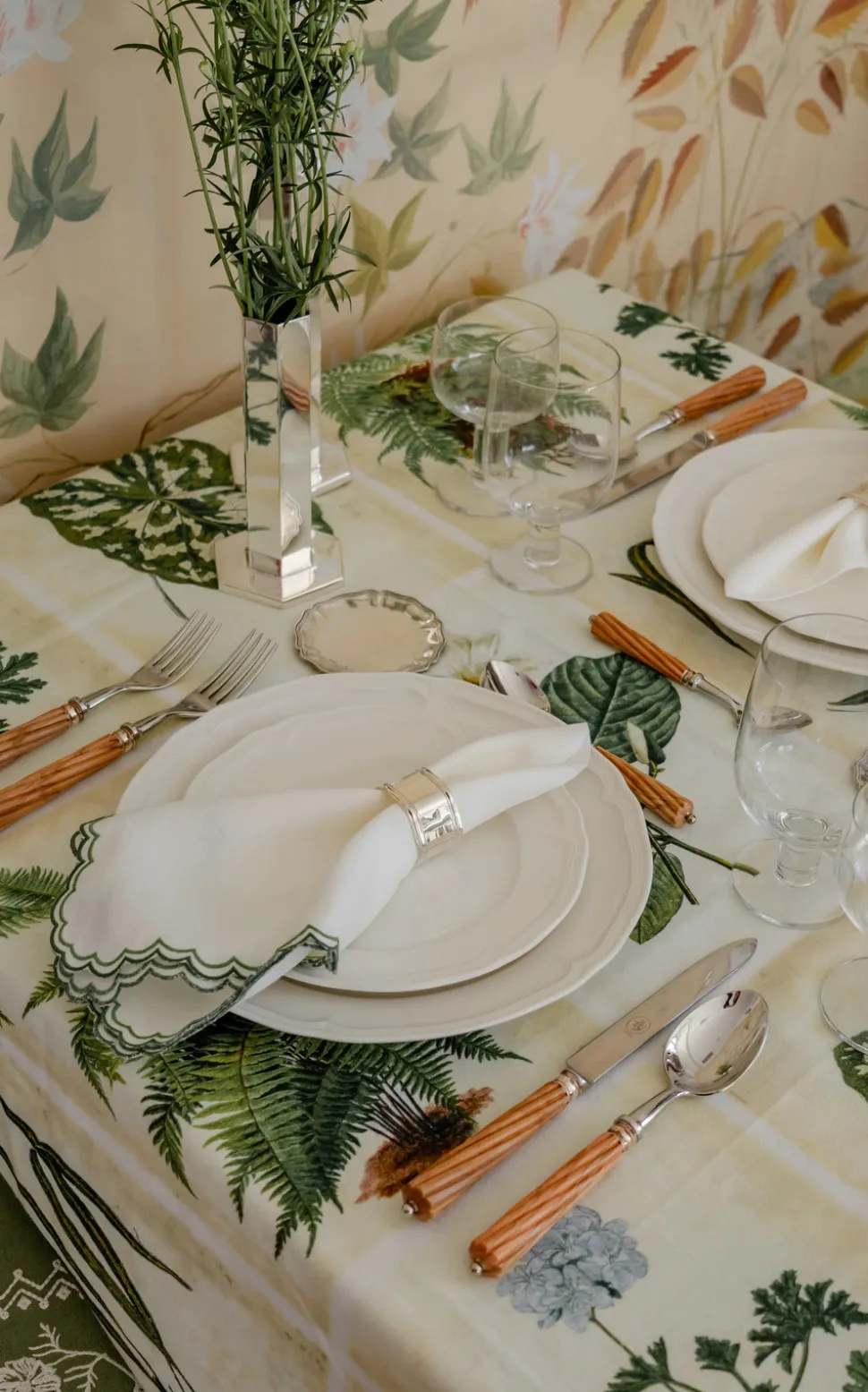 Botanical Print Rectangular Tablecloth