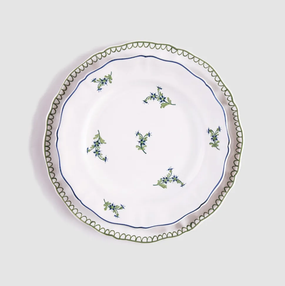 Bouclette Dinner Plate in Green