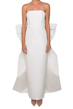 Bow Butterfly Gown in White