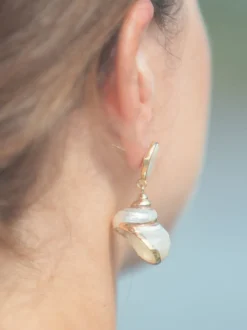 Bowen Earrings in White