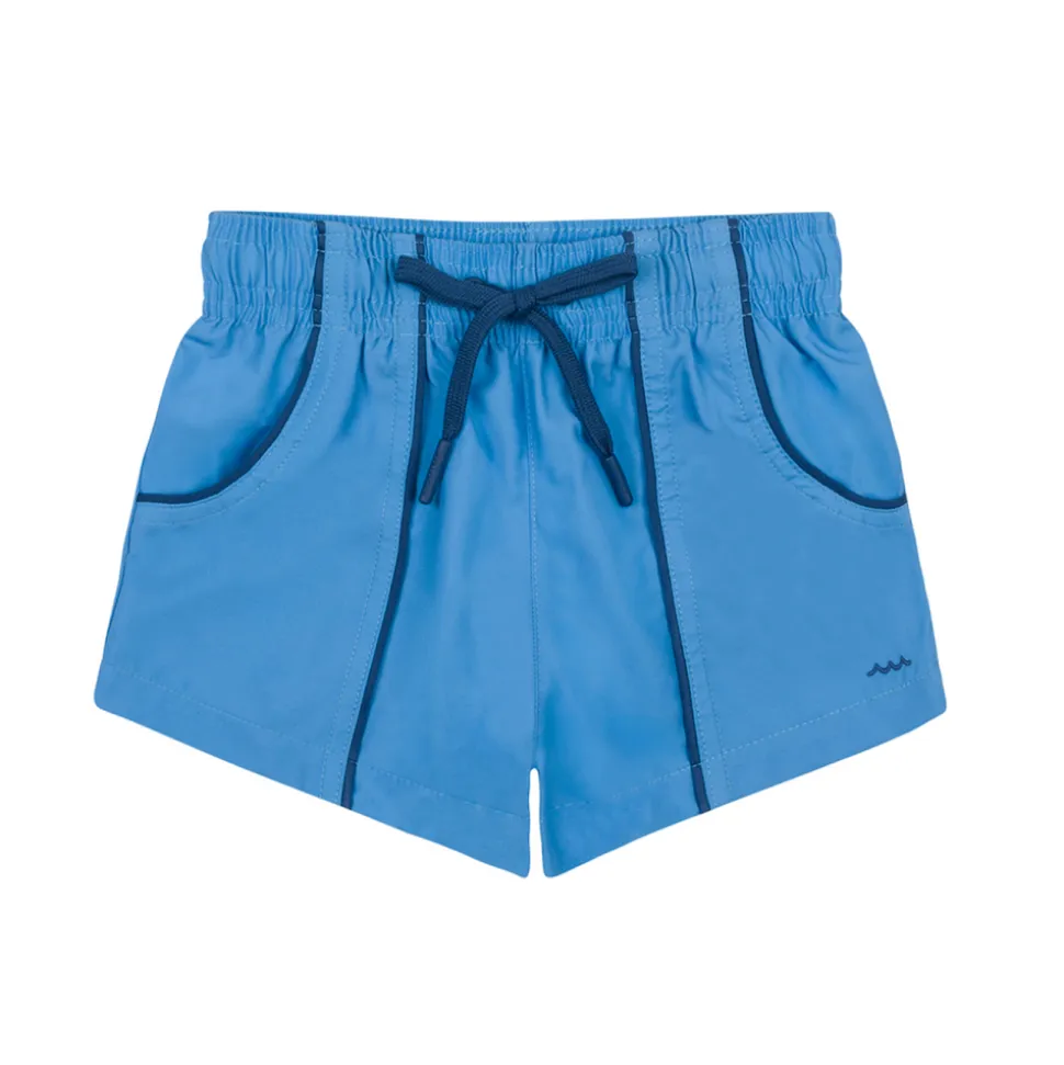Boy’s Balboa Blue Panelled Boardie