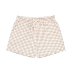 Boys Brown Gingham Ultra-Soft Twill Short