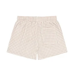 Boys Brown Gingham Ultra-Soft Twill Short