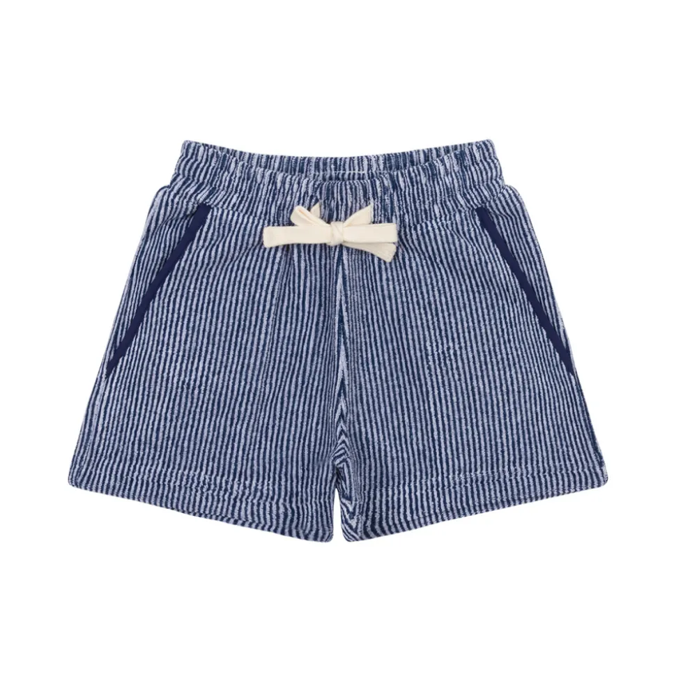Boy’s Navy Stripe French Terry Short
