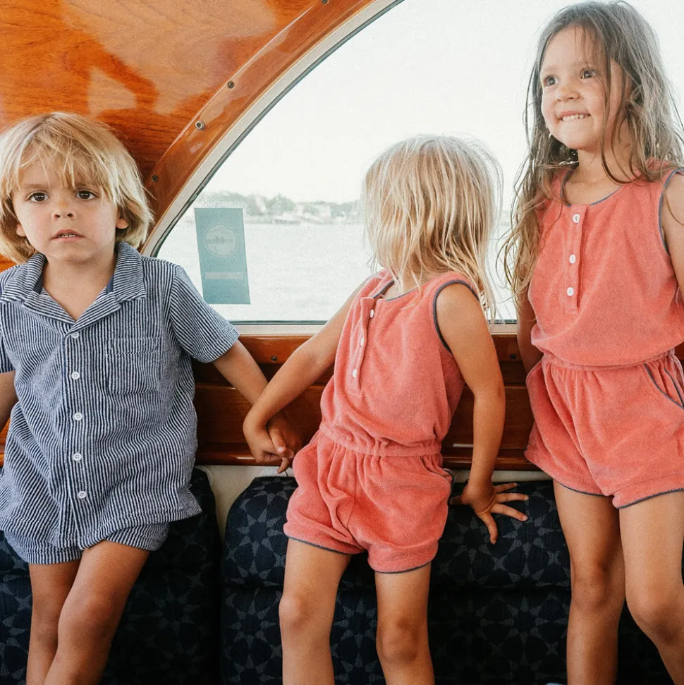 Boy’s Navy Stripe French Terry Short