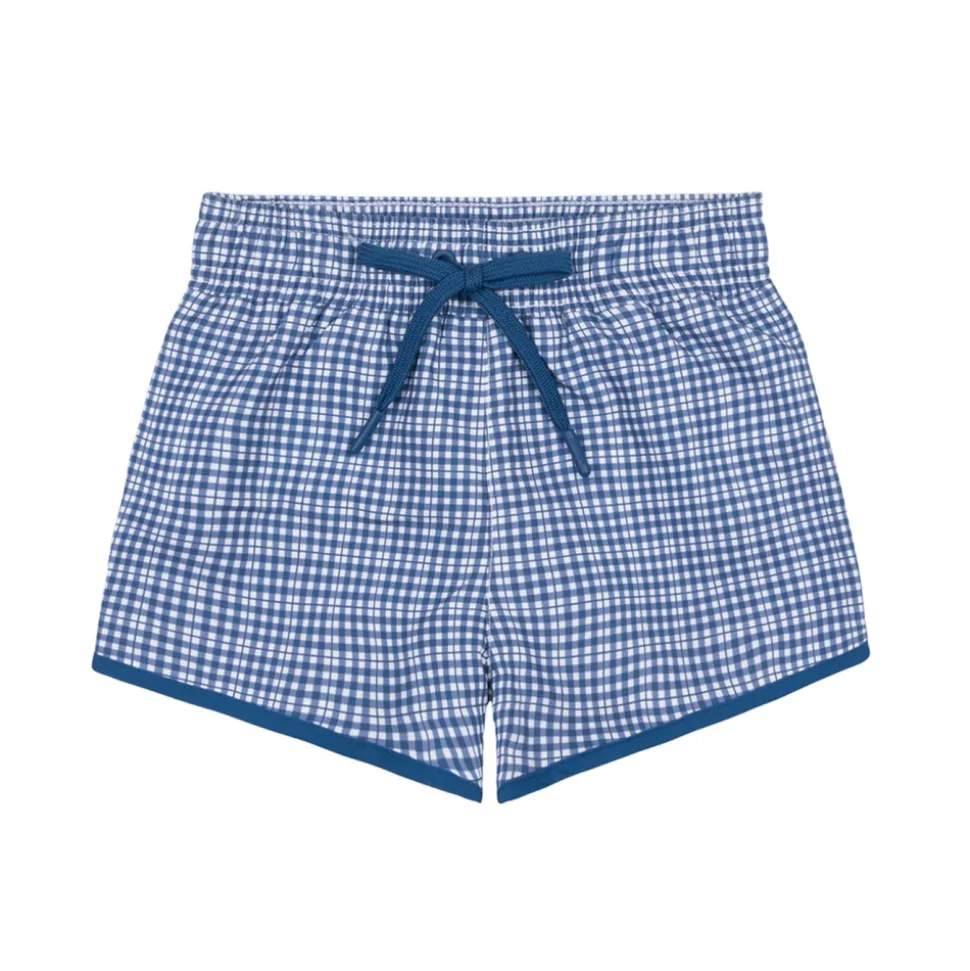 Boy’s Newport Navy Gingham Boardie