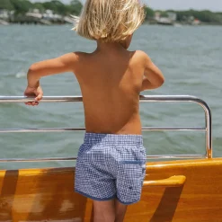 Boy’s Newport Navy Gingham Boardie