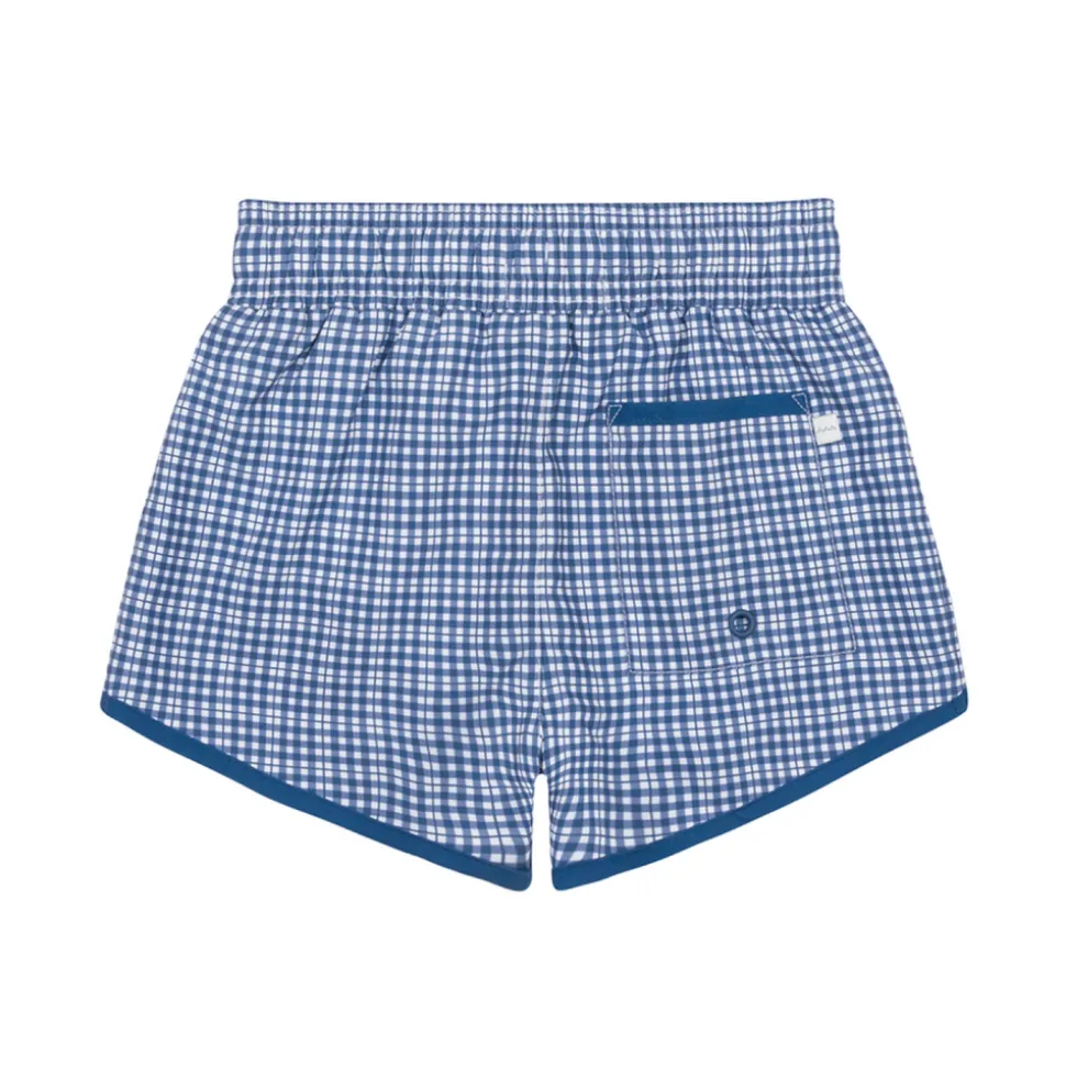 Boy’s Newport Navy Gingham Boardie