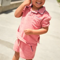 Boy’s Poppy Red French Terry Short