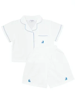 Boys Ship Shape Short Set with Sailboat