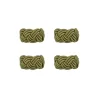 Braided Napkin Rings in Moss, Set of 4